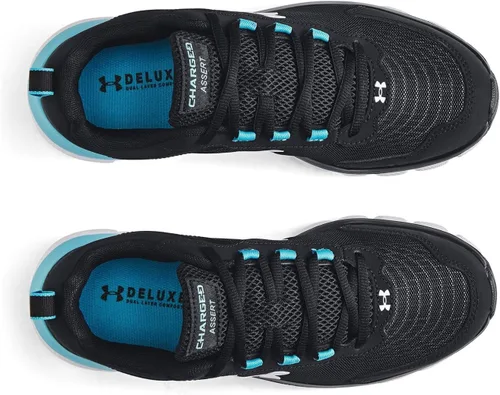 Vista 4 de Under Armour Charged Assert 9 para hombre, (009) NegroAzul SurfBlanco, 10, EE. UU, (009) NegroAzul SurfBlanco