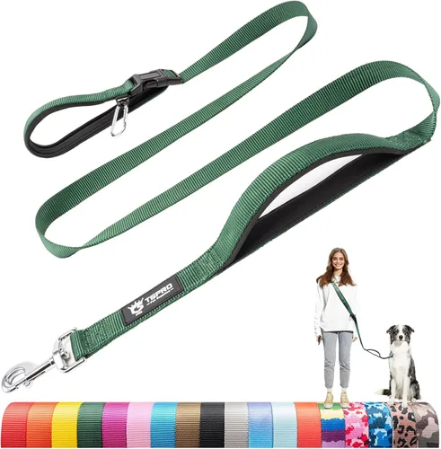 Vista 11 de TSPRO Correa táctica para perro, manos libres, resistente, ajustable, con mango acolchado y cierre de seguridad de metal para caminar, correr