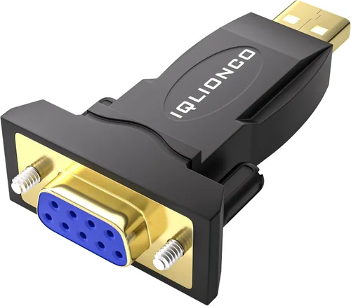 Vista 9 de Adaptador serie RS232 macho USB 2.0 a DB9 negro con chip FTDI FT232RL - Conectores chapados en oro - Compatible con Windows 11/10, Mac, Linux
