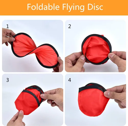 Vista 4 de Mototo 30 ventiladores de disco volador plegables con bolsa, juego de juguetes de bolsillo plegable para niños, divertidos recuerdos de fiesta