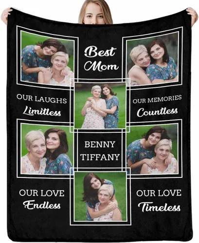 Vista 31 de Manta personalizada con imagen hecha en Estados Unidos, mantas personalizadas con fotos, nombres, manta suave personalizada con imagen personalizada