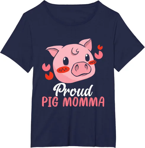 Vista 14 de Mini Pig Momma - Camiseta para mujer con diseño de cerdo en miniatura para mujer, Negro