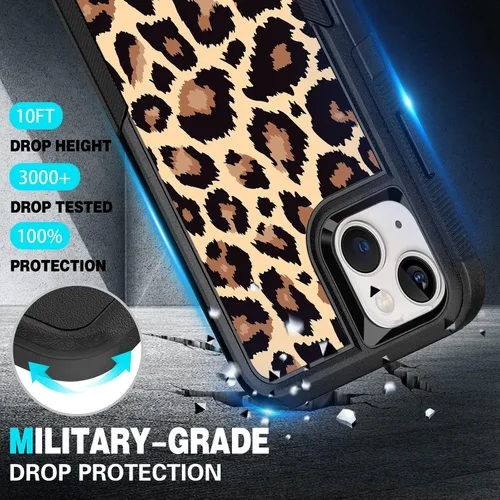 Vista 3 de [Usado] Funda LOQUPE [5 en 1] para iPhone 14 Plus, con 2 protectores de pantalla + 2 protectores de lente de cámara, funda protectora antichoque