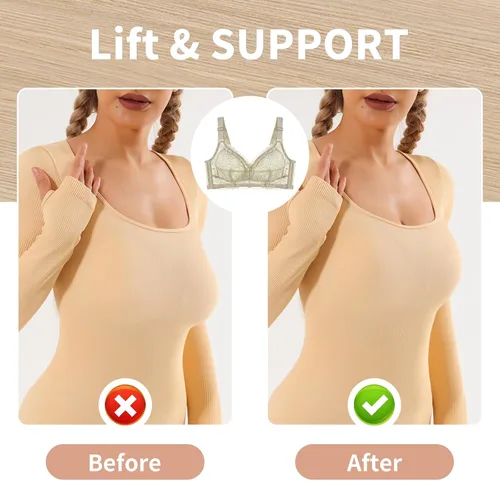 Vista 6 de Baetty Minimizer Bras for Women No Underwire Full Coverage Wirefree Womens Bra