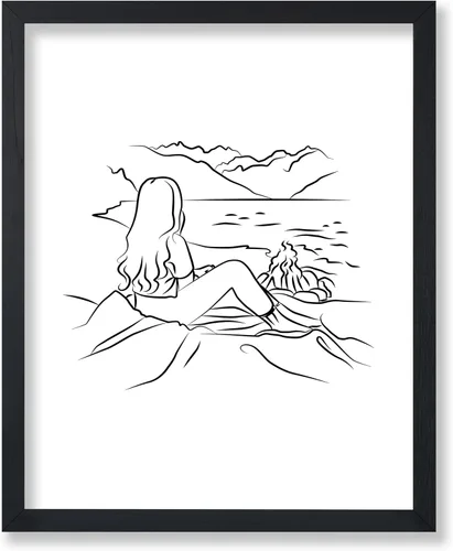 Vista 92 de Poster Master Swan Floaty Poster - Retro Woman Print - Pool Art - Swimming Illustration - Line Sketch - Abstract Design - Chic Boho Decor - Great