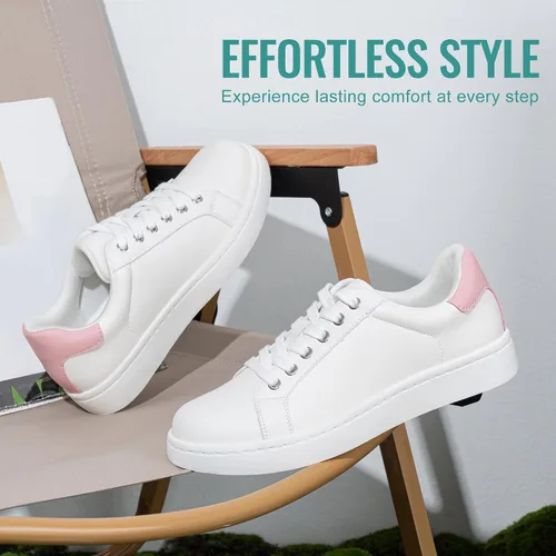 Vista 33 de Vepose Zapatillas de tenis casuales cómodas con cordones 8003 para mujer