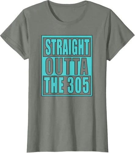 Vista 10 de Miami Straight Outta The 305 Funny South Florida Fan - Camiseta
