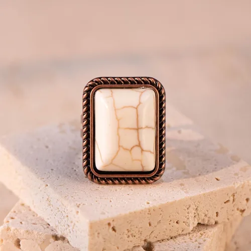 Vista 3 de Montana West Rustic Couture's Bohemian Turquoise - Anillo para mujer