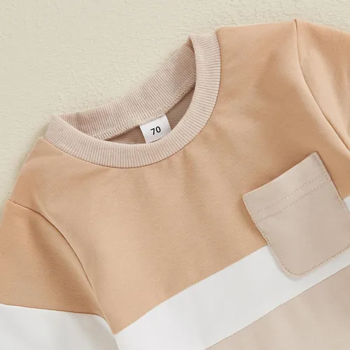 Vista 10 de Conjunto de sudadera de manga larga con cuello redondo y pantalones deportivos para bebés, ropa de invierno para bebé