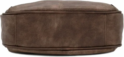 Vista 4 de Bolso bandolera de cuero sintético con dos bolsillos delanteros con cremallera