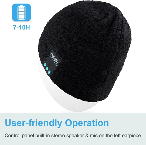 Vista 59 de Rotibox - Gorro inalámbrico con Bluetooth para deportes al aire libre, regalo de Navidad.