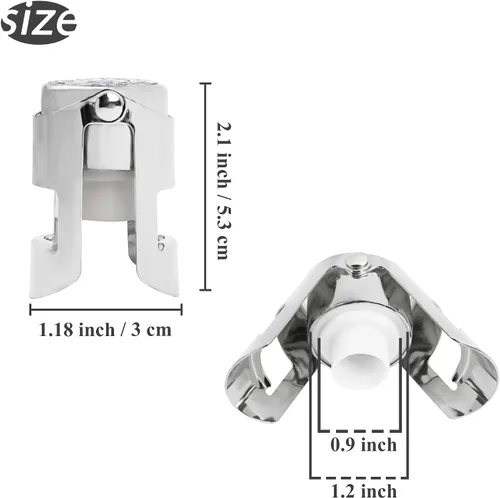 Vista 4 de LIZIMANDU Tapón para Champán, Tapón de Botella de Acero Inoxidable para Vino Espumoso, Sellado Superior a Prueba de Fugas, Mantiene el Vino