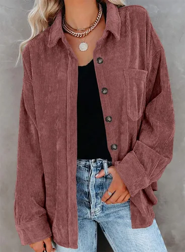 Vista 87 de ZOLUCKY Chaqueta de manga larga con botones para mujer, talla grande, blusas