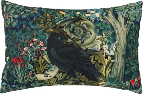 Vista 67 de Fundas de almohada William Morris diseño Strawberry Thief, fundas de almohada decorativas suaves para exteriores, fundas de almohada para decoración