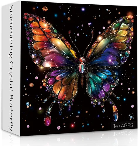 Vista 14 de Rompecabezas de mariposa vintage para adultos de 1000 piezas, rompecabezas retro de mariposas con hermosas alas, rompecabezas difíciles