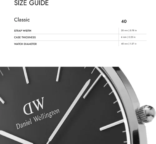 Vista 2 de Daniel Wellington Reloj Clásico Tela Oro Rosa (Poliéster)