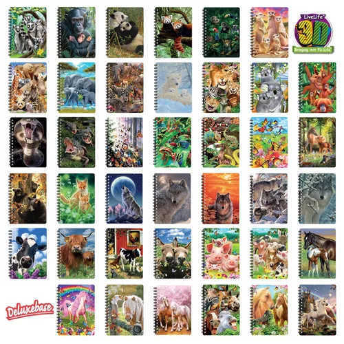 Vista 11 de 3D LiveLife Jotter - Our Solar System from Deluxebase. Lenticular 3D Space 6x4 Spiral Notebook with plain recycled paper pages. Artwork licensed