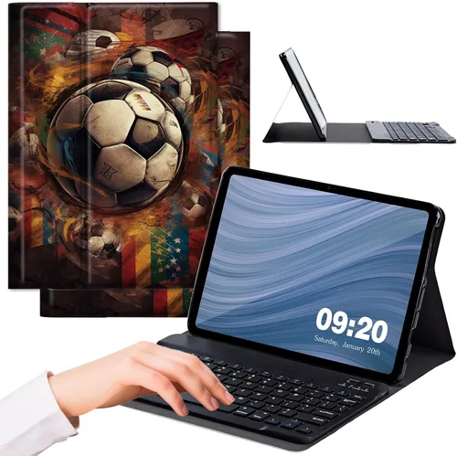 Vista 13 de Funda para Samsung Galaxy Tab A8 10.5 con teclado, fuerte sellado magnético desmontable Bluetooth teclado inalámbrico cubierta de cuero para Samsung
