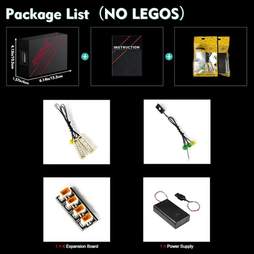 Vista 9 de VONADO Kit de luz LED compatible con Lego Dinosaur Fossils: T. rex Skull 76964 (solo luces, sin modelos) Juego de iluminación creativa Accesorios