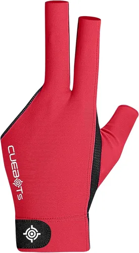 Vista 5 de CUEBOTS Guantes de piscina para mano izquierda, guantes de billar de 3 dedos, control de taco de baja fricción, malla transpirable y ajuste