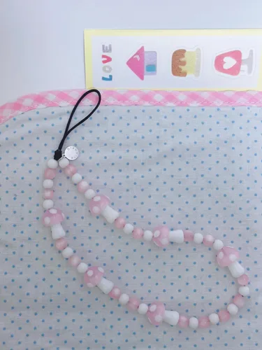 Vista 120 de Drawwind Correa con cuentas para teléfono con pulsera universal, cordón para teléfono celular lindo, pulsera de muñeca con cuentas, cadena de hilo