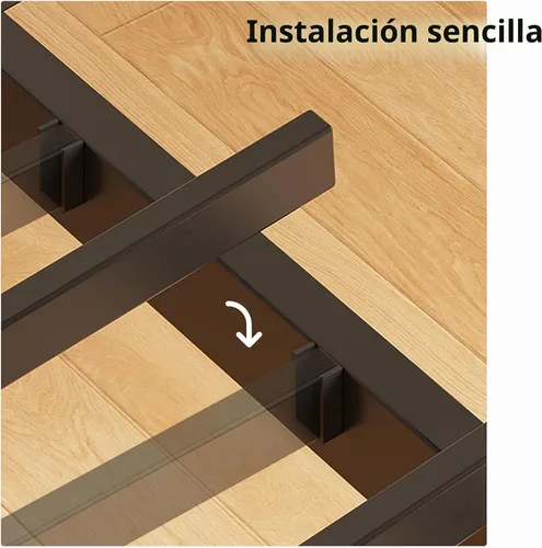 Vista 7 de LIKIMIO Base de cama Queen con 4 cajones de almacenamiento, color gris Gris carbón