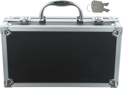 Vista 2 de Cabilock Caja de aluminio con cerradura Caja de aluminio Caja de caja rígida portátil Caja de maletín de metal Cerradura segura