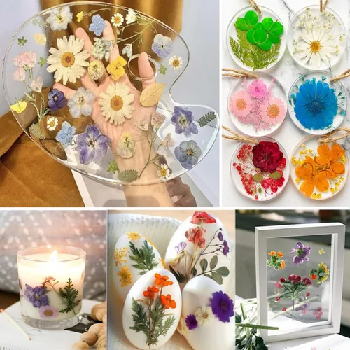 Vista 4 de 14 Tipos 37 piezas Flores Azules Secas Prensadas para Moldes de Resina, YouthBro Flores Secas Naturales Prensadas para Manualidades de Arte DIY