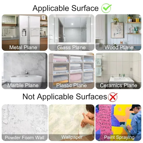 Vista 6 de JANYUN 560 piezas de masilla de montaje, puntos adhesivos de doble cara removibles, tachuela adhesiva transparente para colgar en la pared, adhesivo