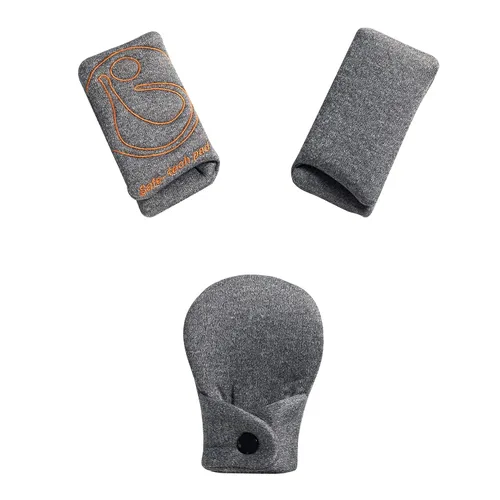 Vista 3 de Innokids Juego de fundas de correa de asiento de automóvil para bebés y niños, fundas para cinturón de seguridad con almohadilla para la Negro Gris-1