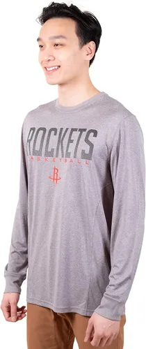 Vista 5 de Ultra Game Camiseta deportiva de manga larga oficial de la NBA para hombre, de secado rápido