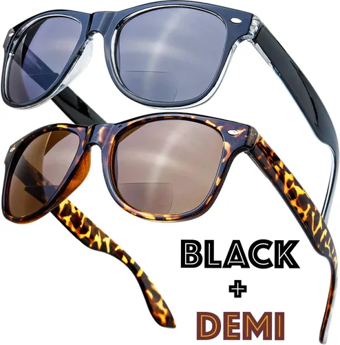 Vista 4 de The Fresh Lentes de sol de lectura bifocales cómodos y elegantes con bisagra de resorte para lectores de sol