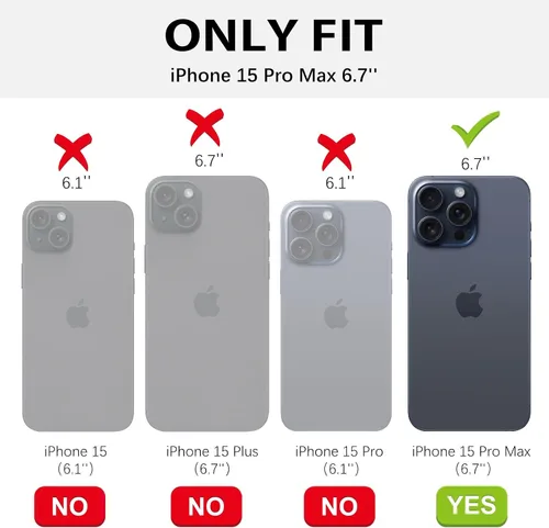 Vista 9 de BENTOBEN Funda magnética para iPhone 15 Pro Max, compatible con MagSafe, translúcida mate, esmerilada, antihuellas, delgada, a prueba de golpes