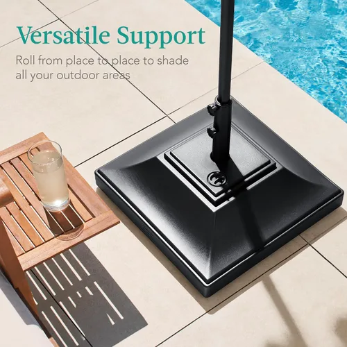 Vista 5 de Best Choice Products Base de Sombrilla Móvil Rellenable, Base de Servicio Pesado, Soporte de Mercado Cuadrado Escalonado para Patio, Terraza, Negro