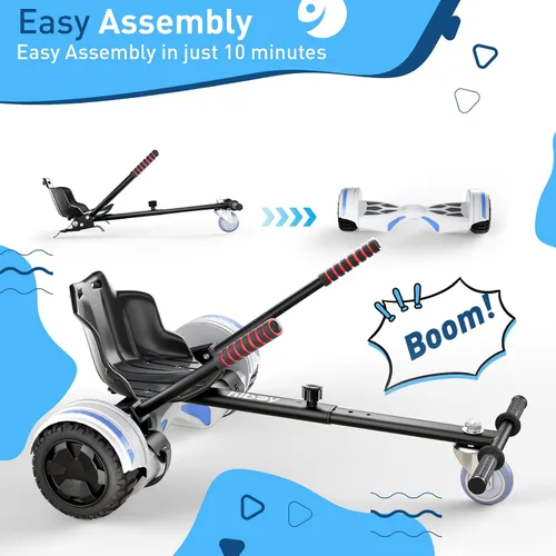 Vista 5 de [Usado] Hiboy HC-01 Hoverboard Seat Attachment for 6.5" 8" 8.5" 10" Hoverboards, Easy Assembly & Adjustable Frame Length Buggy Attachment