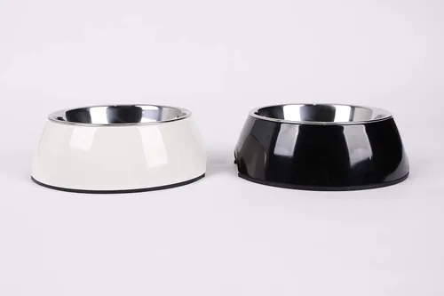 Vista 4 de Tazones universales para mascotas de acero inoxidable para perros y gatos, cuencos universales para agua y alimentos para mascotas, 4 tamaños y 5