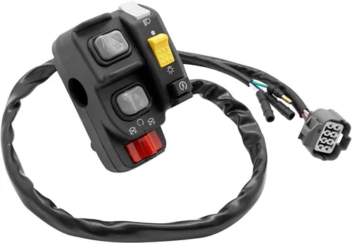 Vista 3 de Interruptor de control de manillar compatible con Honda Recon 250 ES TRX250-TE Interruptor de botón de arranque y parada de faros delanteros