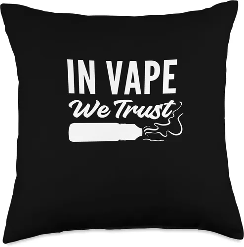 Vista 4 de Vape we Trust Cigars, Tobacco, E-cigar Vape we Trust Nicotine Enthusiast - Almohada de 16 x 16 pulgadas, multicolor