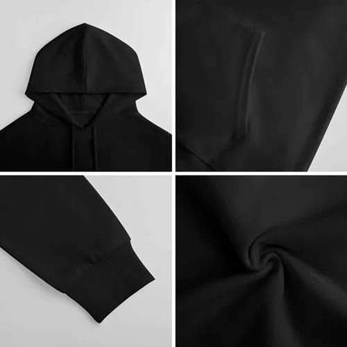 Vista 6 de MIOBER Anime - Conjunto de sudadera con capucha y pantalones deportivos de manga larga para hombre y mujer