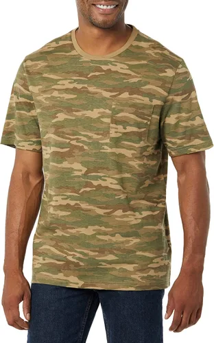 Vista 6 de Amazon Essentials Men's Short-Sleeve Crewneck Pocket T-Shirts, Pack of 2