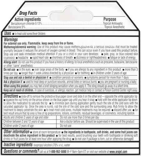 Vista 14 de Tratamiento para fuegos bucales, dosis única. De Orajel, 1, 1