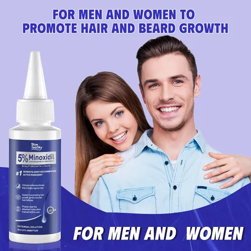 Vista 8 de Blue Sea Sky 5% Minoxidil Tratamiento de Regreso del Cabello 4 x 2 fl oz Azul-Gris