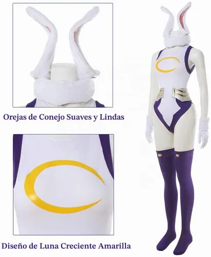 Vista 3 de CR ROLECOS Traje de cosplay de conejo de héroe de anime