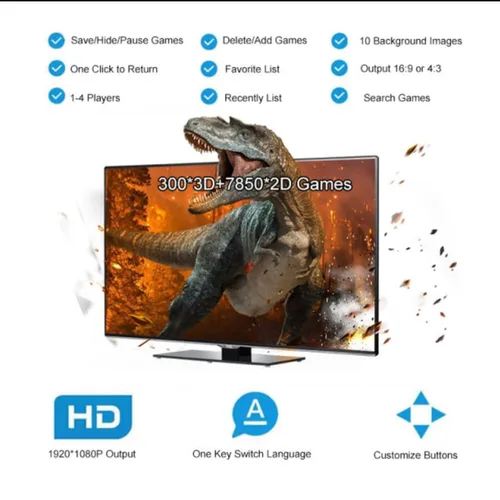 Vista 4 de Pandora's box 3D, Arcade Game Console, 1780-1080p, 8150-1 Games, Double joystick, split one, support expanded 3D Games for pclaptoptvps4 With WiFi