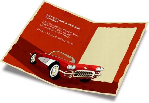 Vista 2 de Prime Greetings Tarjeta de cumpleaños para abuelo (abuelo), hecha en Estados Unidos, ecológica, tarjeta gruesa con sobre de alta calidad de 5 x 7.75