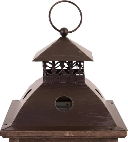 Vista 7 de Accent Plus 57071754 - Farol de vela grande con encanto rústico, sin tamaño, color marrón
