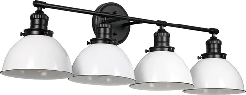Vista 13 de Design House 519892 Kimball Industrial Farmhouse Luz de Pared Interior de 1 Luz con Pantalla de Metal para Pasillo, Baño, Cocina, Vestíbulo, Pintura