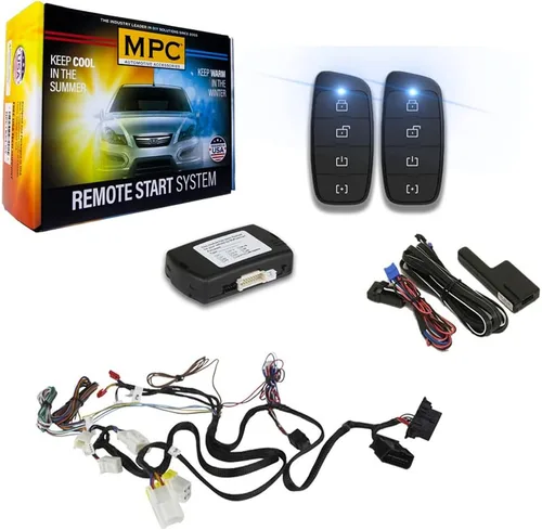 Vista 6 de MPC (2) Kit de arranque remoto de rango extendido de 1 botón de 1 vía compatible con Nissan 370Z 2009-2017 - Push-to-Start - con arnés en T
