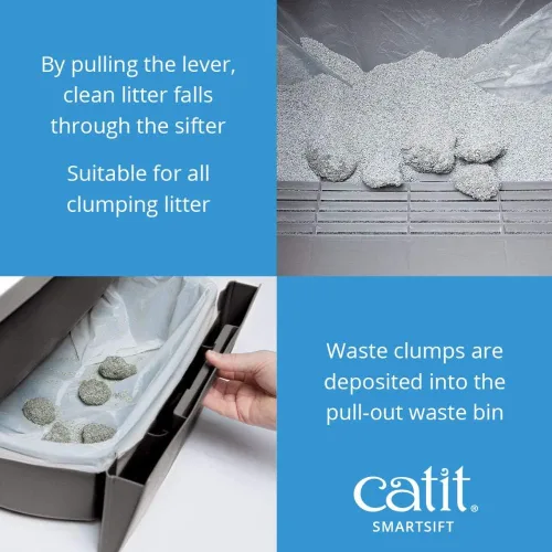 Vista 3 de Caja sanitaria automática para gatos Hagen Catit SmartSift, Bronceado