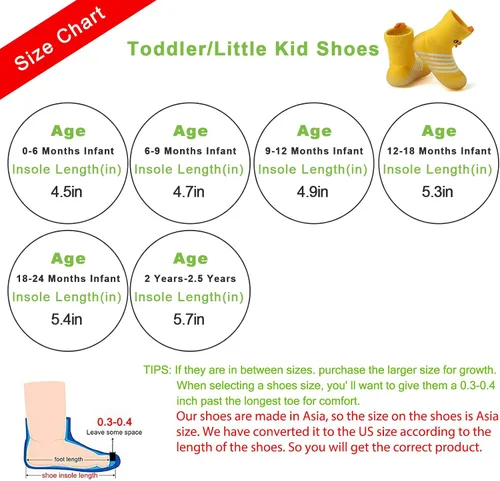 Vista 2 de Zapatos de calcetín para bebé, suela de goma suave, antideslizante, para interiores, para bebés, niños y niñas, zapatos de entrenamiento